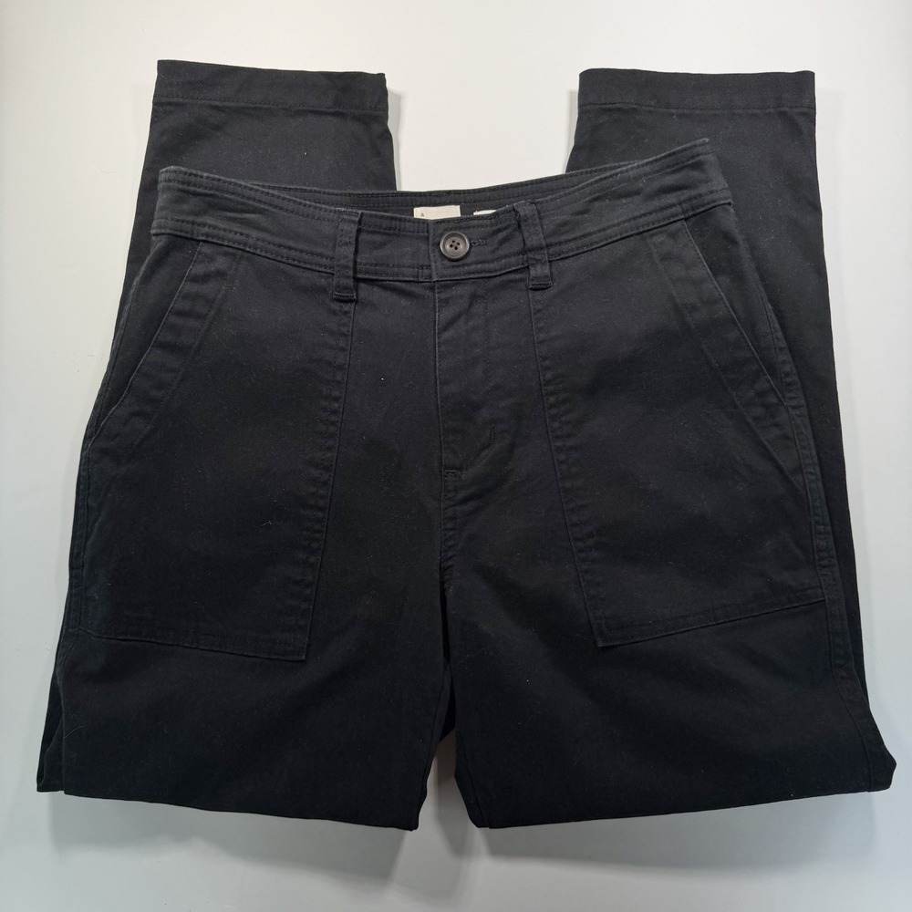 A New Day Women's Black Chino Pant Tapered Leg Classic 8‎ Cotton Blend